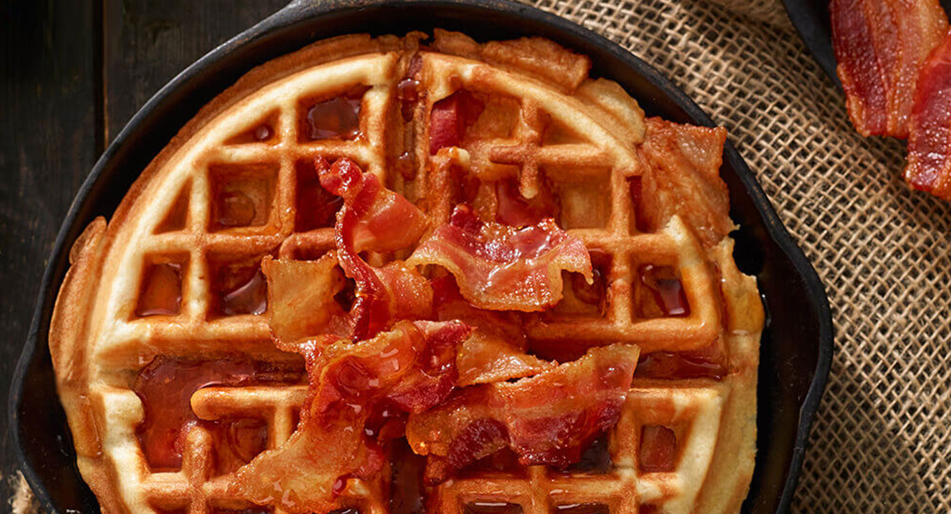 Maple-Flavored Bacon Waffles