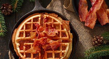 Maple-Flavored Bacon Waffles